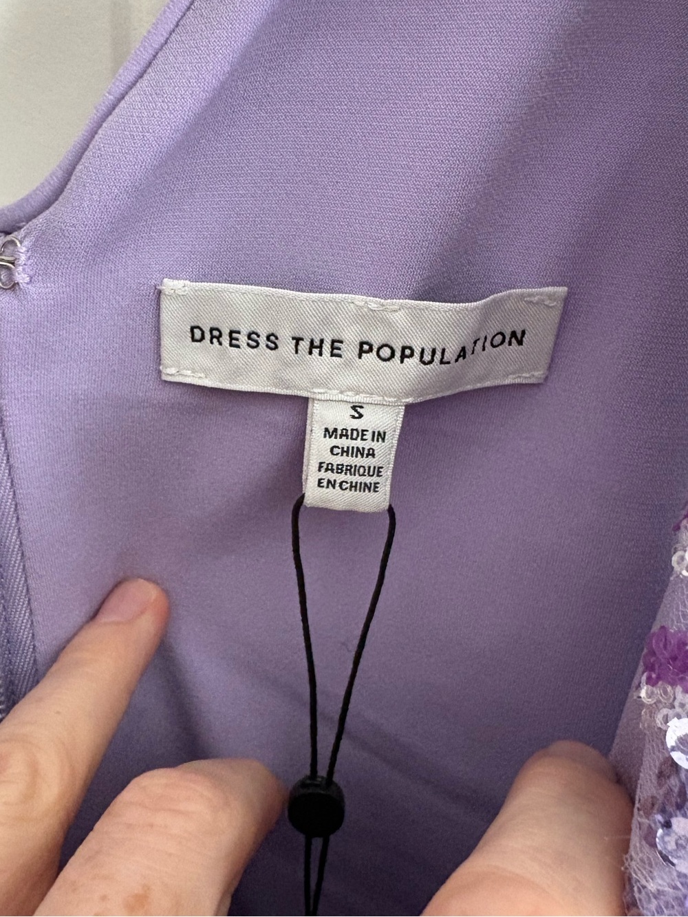 Dress the Population Audrey Cocktail Dress NWT lavender size small - Picture 5 of 13